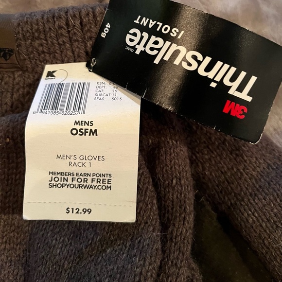 Men's Brown Convertible Gloves - Picture 5 of 5